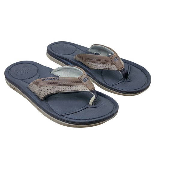 Cobian Floater Flip Flop Sandals Mocha Brown Black Mens Size S 3.5-6 - Picture 1 of 8